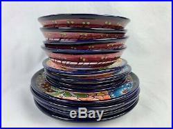 12 Piece Matching Dinnerware 4 Plate Setting Mexican Talavera Ceramic Folk Art