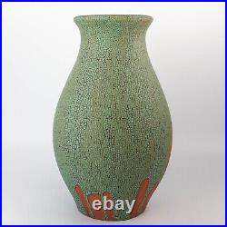 14 Ceramic Stoneware Crawl Glaze Pottery Vase Artist Signed