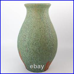 14 Ceramic Stoneware Crawl Glaze Pottery Vase Artist Signed