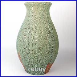14 Ceramic Stoneware Crawl Glaze Pottery Vase Artist Signed