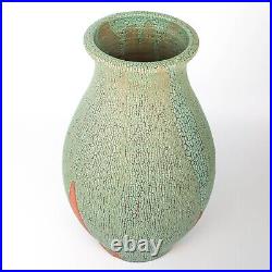 14 Ceramic Stoneware Crawl Glaze Pottery Vase Artist Signed