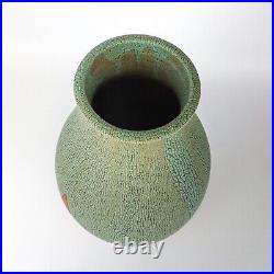 14 Ceramic Stoneware Crawl Glaze Pottery Vase Artist Signed