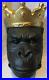 15X15X10 Art Pottery Molded Ceramic Resin Black Gorilla Crown Head Bowl or Pot