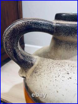 18.5 Vintage 1950s Orange Scheurich-Keramik Floor Vase, West Germany 18.5 Vintage 1950s Orange Scheurich-Keramik Floor Vase, West Germany