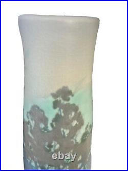 1907 Rookwood Pottery Vellum 9 Landscape Vase by artist Ed Diers