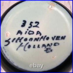 1920's GOUDA Art Pottery VASE Signed AIDA SCHOONHOVEN HOLLAND 352 ART DECO 5.5