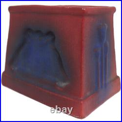 1920's Van Briggle Pottery Mulberry and Blue Glazed Desk Letter Brochure Holder