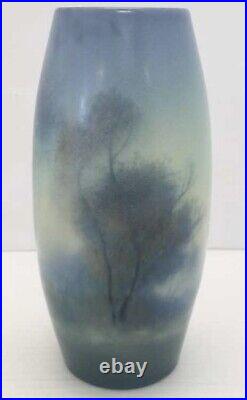 1922 Rookwood Pottery Vellum Landscape Vase by artist Ed Diers
