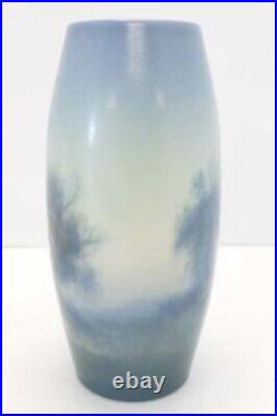 1922 Rookwood Pottery Vellum Landscape Vase by artist Ed Diers