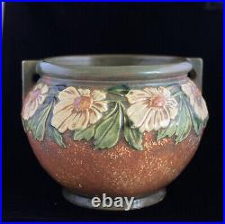 1928 Roseville Pottery Dahlrose Jardiniere Planter #614-7 Arts &Crafts EX COND