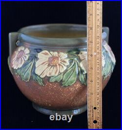 1928 Roseville Pottery Dahlrose Jardiniere Planter #614-7 Arts &Crafts EX COND