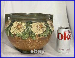 1928 Roseville Pottery Dahlrose Jardiniere Planter #614-7 Arts &Crafts EX COND