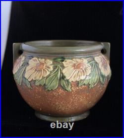 1928 Roseville Pottery Dahlrose Jardiniere Planter #614-7 Arts &Crafts EX COND