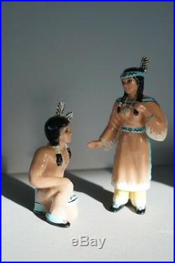 1940's Ceramic Arts Studio Native American Indian Art Pottery Ceramics Figurines