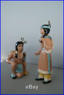 1940's Ceramic Arts Studio Native American Indian Art Pottery Ceramics Figurines