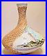 1950's Mixed Media VASE Artisan Crafted Handpainted Coastal Lighthouse Signed JT