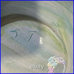 1950's Mixed Media VASE Artisan Crafted Handpainted Coastal Lighthouse Signed JT