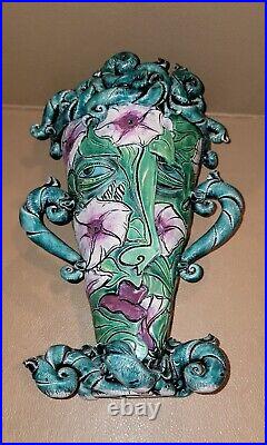 1960s Kerri Buxton 9x13 Pottery Ceramic Vase Beautiful