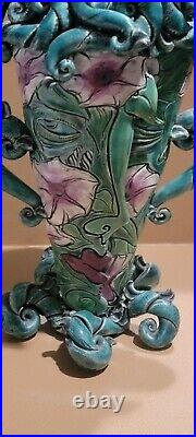 1960s Kerri Buxton 9x13 Pottery Ceramic Vase Beautiful