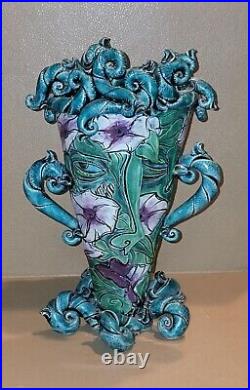 1960s Kerri Buxton 9x13 Pottery Ceramic Vase Beautiful