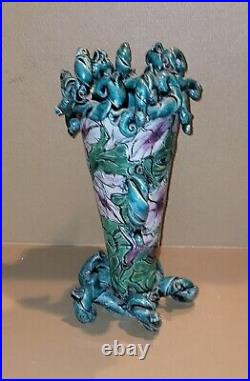 1960s Kerri Buxton 9x13 Pottery Ceramic Vase Beautiful