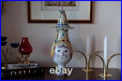 1966 Bjorn Wiinblad Vintage Ceramic Figurine Pitcher Vase Handmade Denmark