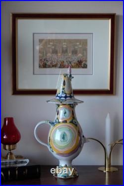 1966 Bjorn Wiinblad Vintage Ceramic Figurine Pitcher Vase Handmade Denmark