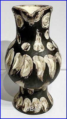 1969 Rare Original Pablo Picasso Ceramic Wood Owl Vase Madoura Pottery
