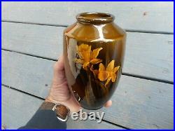 19th century Rookwood hand painted flowers, signed art pottery vase