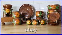 21 Piece Mexican Red Clay Terracotta Dinning Set