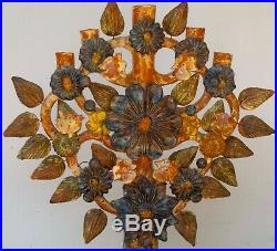 22 1/2 Mexican Folk Art Pottery Ceramic Arbol de Vida Tree of Life HUGE