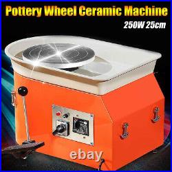 25CM 250W Electric Pottery Wheel Ceramic Machine For Work Clay Art Craft 220V