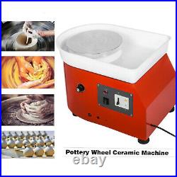 25CM 350W 110V Electric Pottery Wheel Machine Ceramic Work Clay Art Craft