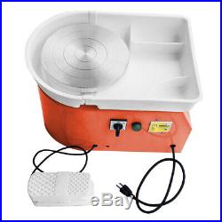 25CM 350W 110V Electric Pottery Wheel Machine Ceramic Work Clay Art Craft Orange