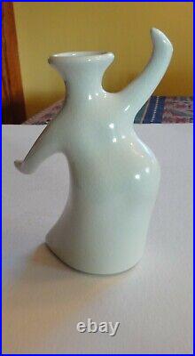 2 Abstract Modern Michael Lambert Art Ceramic Pottery Male Female Vase Figurine