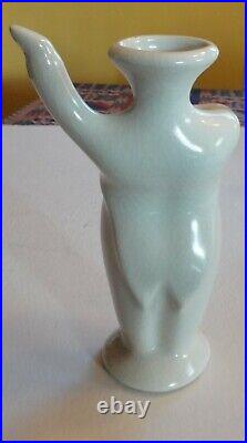 2 Abstract Modern Michael Lambert Art Ceramic Pottery Male Female Vase Figurine