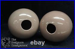 2 Jaru 1982 Art Pottery Ceramic Glazed Vases Urns Purple Mauve California 21