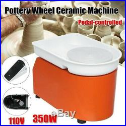 350W 110V Electric Pottery Wheel Machine For Ceramic Work Clay Art Craft 25cm