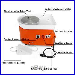 350W 110V Electric Pottery Wheel Machine For Ceramic Work Clay Art Craft 25cm