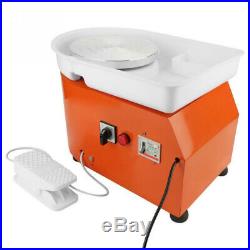 350W 110V Electric Pottery Wheel Machine For Ceramic Work Clay Art Craft 25cm