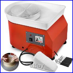 350W 25CM Electric Pottery Wheel Ceramic Machine Work Clay Art Craft DIY 110V