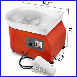 350W 25CM Electric Pottery Wheel Ceramic Machine Work Clay Art Craft DIY 110V