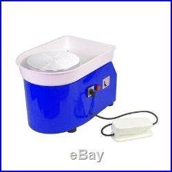 350W Electric Pottery Wheel Machine Ceramic Craft Clay Art Work DIY Gift Blue