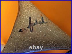 3 ART POTTERY 20th C MODERN Artisan SIGNED HAMENTASHEN Noise Makers Ceramic mint