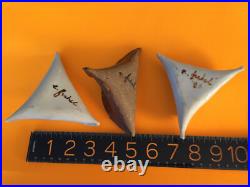 3 ART POTTERY 20th C MODERN Artisan SIGNED HAMENTASHEN Noise Makers Ceramic mint