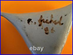 3 ART POTTERY 20th C MODERN Artisan SIGNED HAMENTASHEN Noise Makers Ceramic mint