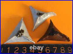 3 ART POTTERY 20th C MODERN Artisan SIGNED HAMENTASHEN Noise Makers Ceramic mint