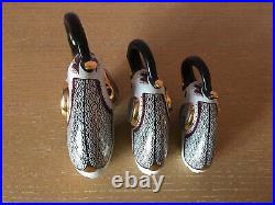 (3) Elephants Art Porcelain Studio Pottery Ceramic Figurines Sculptures Spain