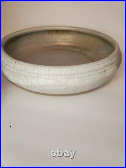 3 Vintage Max Braverman Bonsai Pottery Bowls/Vintage glaze crackle pottery Bowls
