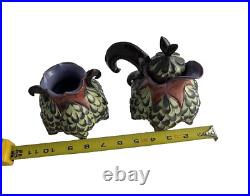 5 PieceTea Coffee Set handmade Ceramic Pottery Whimsical Textured Art Piece READ